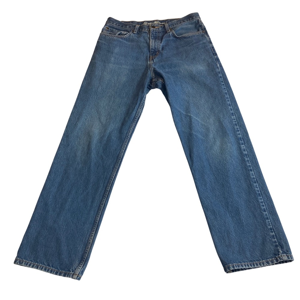 Vintage Eddie Bauer Traditional Fit Mens Blue‎ Jeans 34x32 Medium Wash